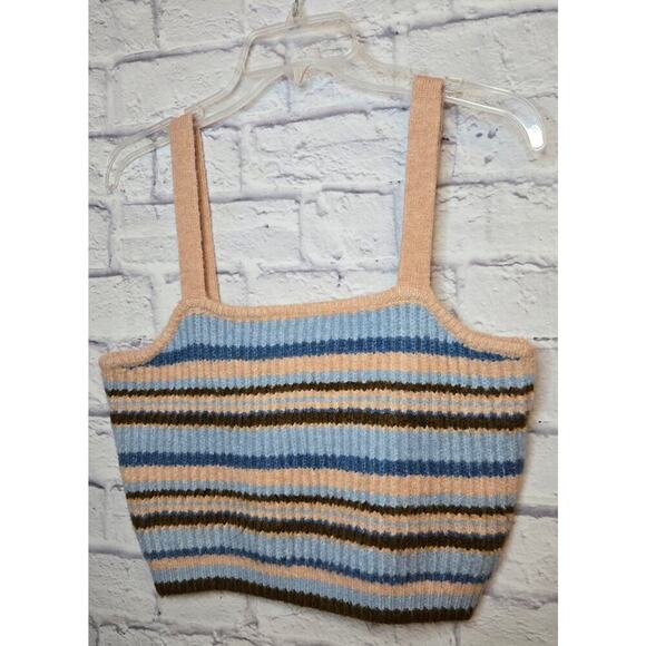 English Factory striped knit tank top crop top size Medium. - Picture 4 of 8